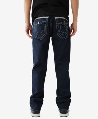 True Religion Men's Regular Ricky Straight Flatlock Jeans - Macy's