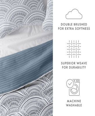 Scallop Reversible 3-Pc. Lightweight Quilt Set, King/California King