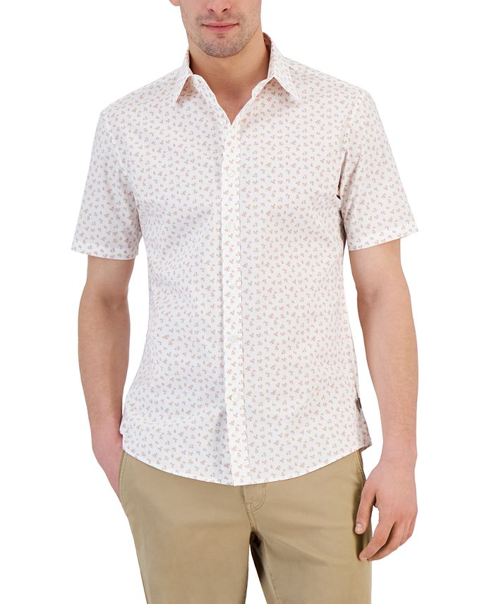 Michael Kors Men's SlimFit Patterned Shirt Macy's