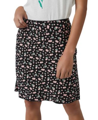 Free People - Women's Irl Ditsy-Print Pull-On Skirt