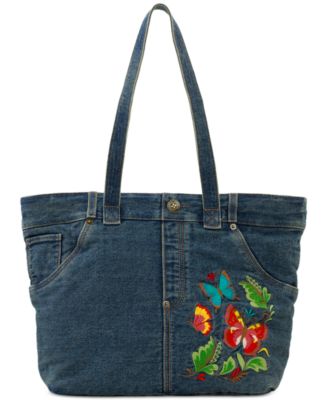 Patricia Nash - Ashwell Large Embroidered Denim Tote Bag