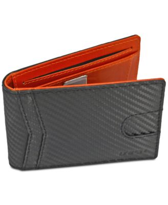 iTech - Men's Textured Leather Bi-Fold Wallet & Money Clip