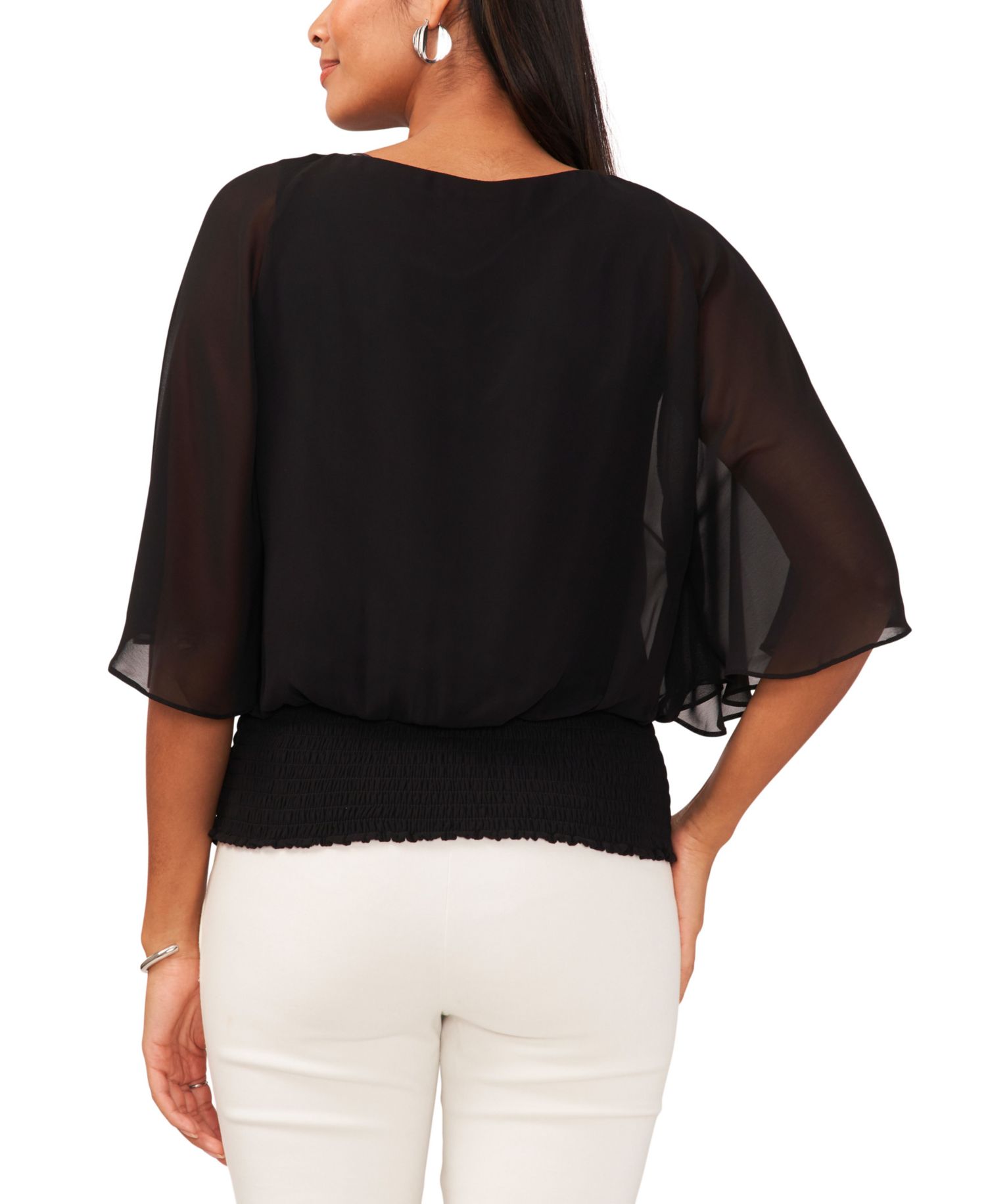 Women's Smocked-Waist Top