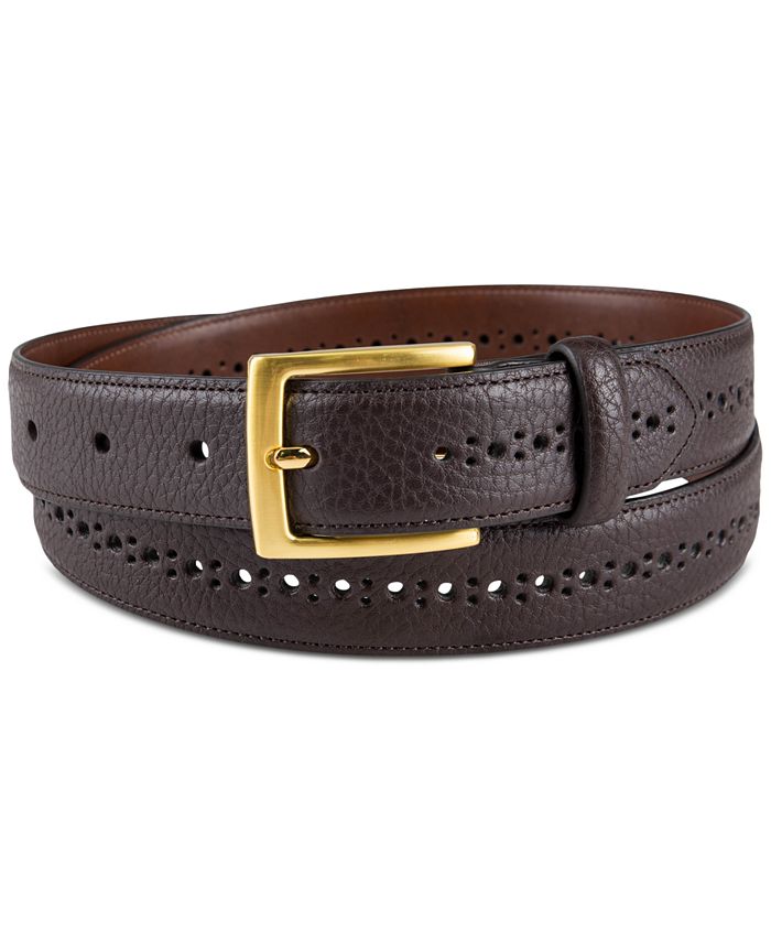 Club Room Men s Casual Brogue Belt Created for Macy s Macy s