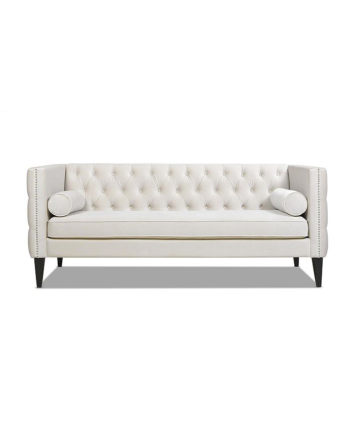 Jennifer Taylor Home Diane 84" Upholstered Bench Seat Tufted Tuxedo