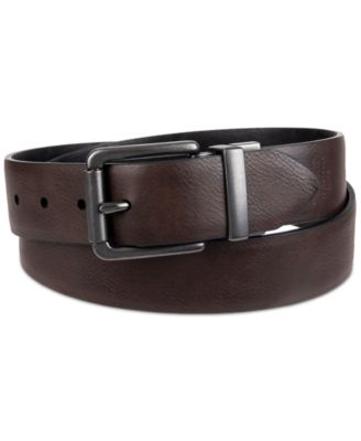 Men's Plaque Buckle Reversible Stretch Belt