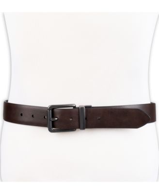 Men's Plaque Buckle Reversible Stretch Belt