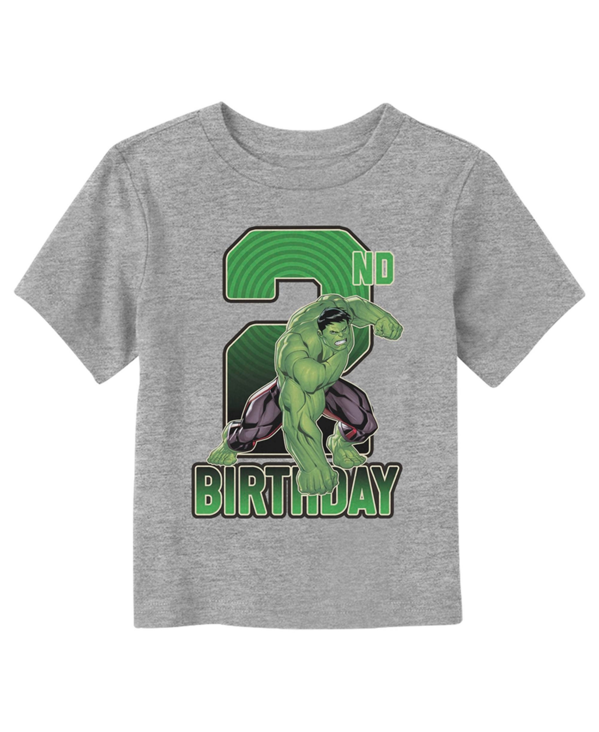 Marvel Toddler's  2nd Birthday Hulk Unisex T-shirt In Athletic Heather