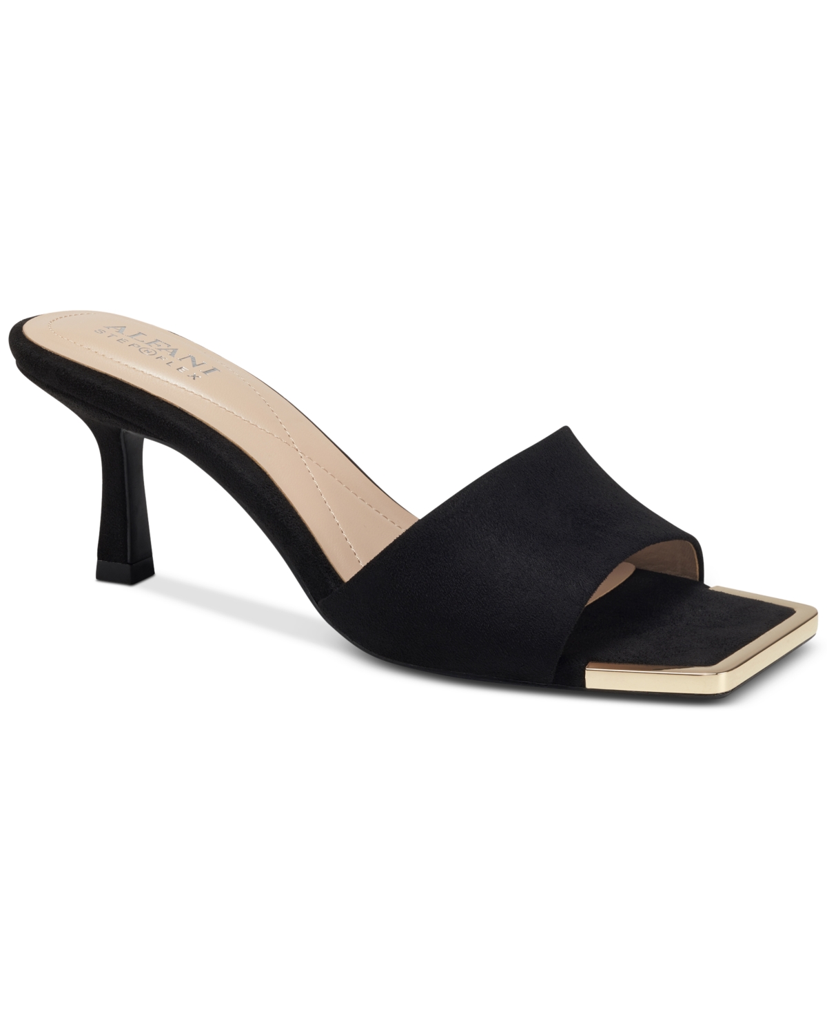 Alfani Women s Sarrah Square toe Dress Sandals Created For Macy s Women s Shoes In Black Micro ModeSens