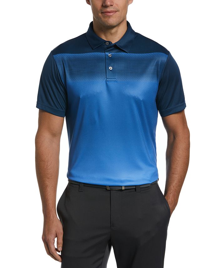PGA TOUR Men's Blocked Print Polo Shirt - Macy's
