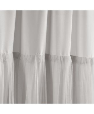 Lush Decor Tulle Skirt Solid Light Filtering Window Curtain Panels Pair Tan Curtains for Bedroom - Cute Curtains - Nursery Decor