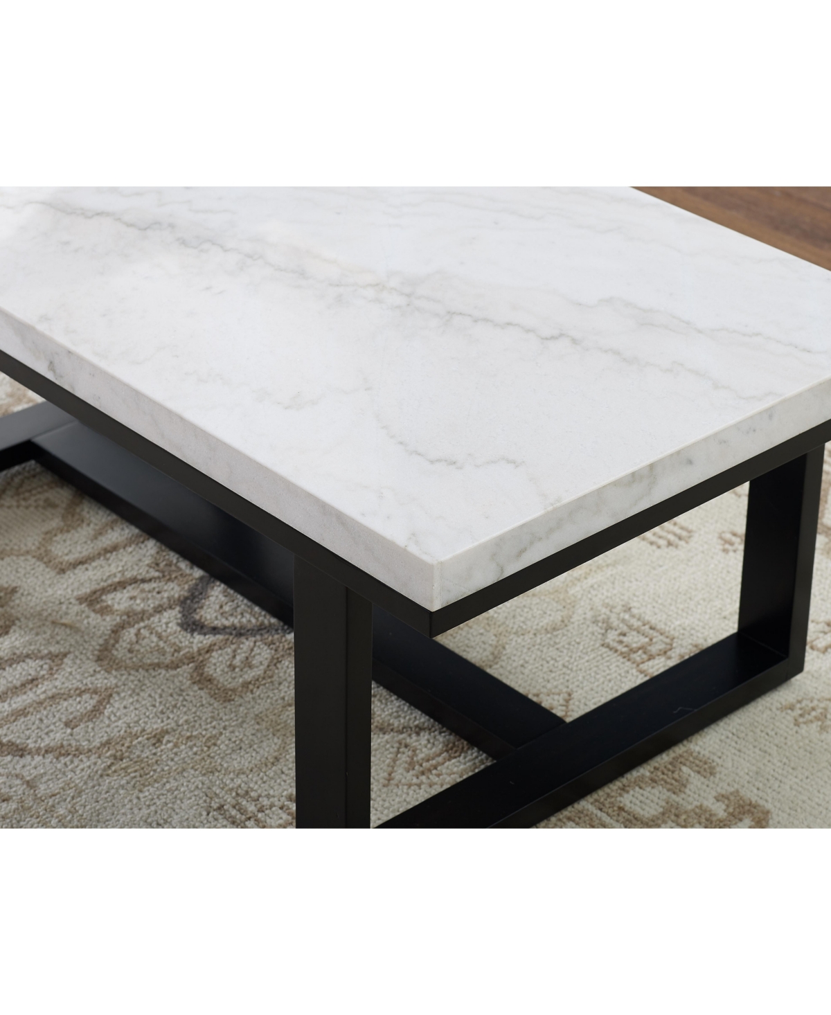 Steve Silver Lucca Marble Top Cocktail Table - Espresso Base