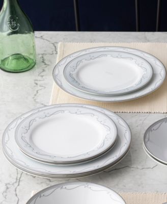 Satin Flourish Set of 4 Dinner Plates, 10.50"