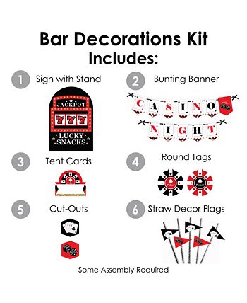 Big Dot of Happiness Las Vegas - DIY Casino Party Signs - Snack Bar  Decorations Kit - 50 Pieces