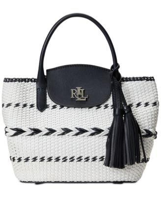 Lauren Ralph Lauren - Perri Geo-Motif Woven Leather Large Tote