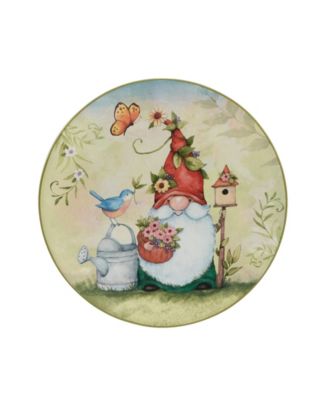 Garden Gnomes Set of 4 Salad Plate 9"