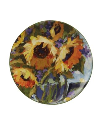 Sunflower Bouquet Set of 4 Salad Plate 9"
