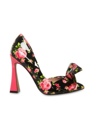 Betsey Johnson Women's Nobble-P Floral Sculpted Bow Pumps - Macy's