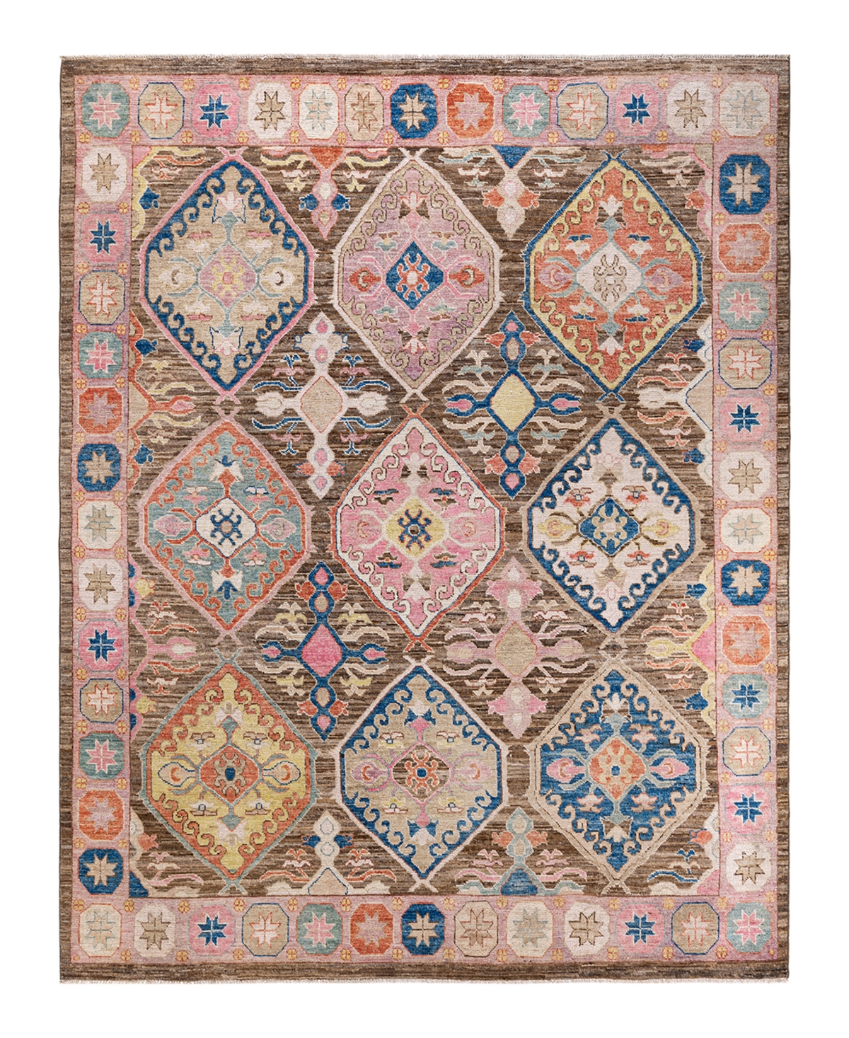 Adorn Hand Woven Rugs Serapi M1982 8' x 9'10in Area Rug - Gray