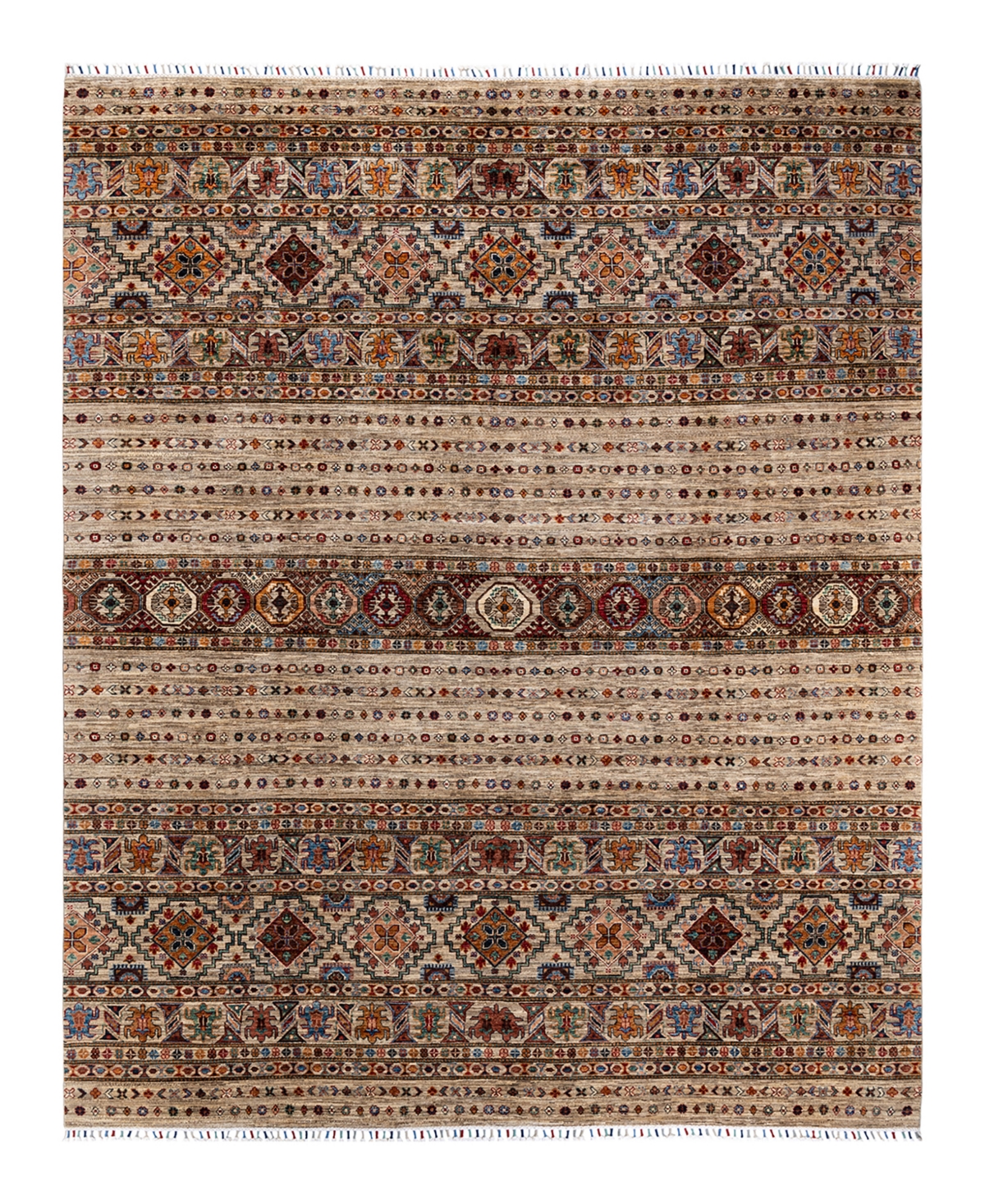 Adorn Hand Woven Rugs Serapi M1982 8'2" X 10' Area Rug In Mist