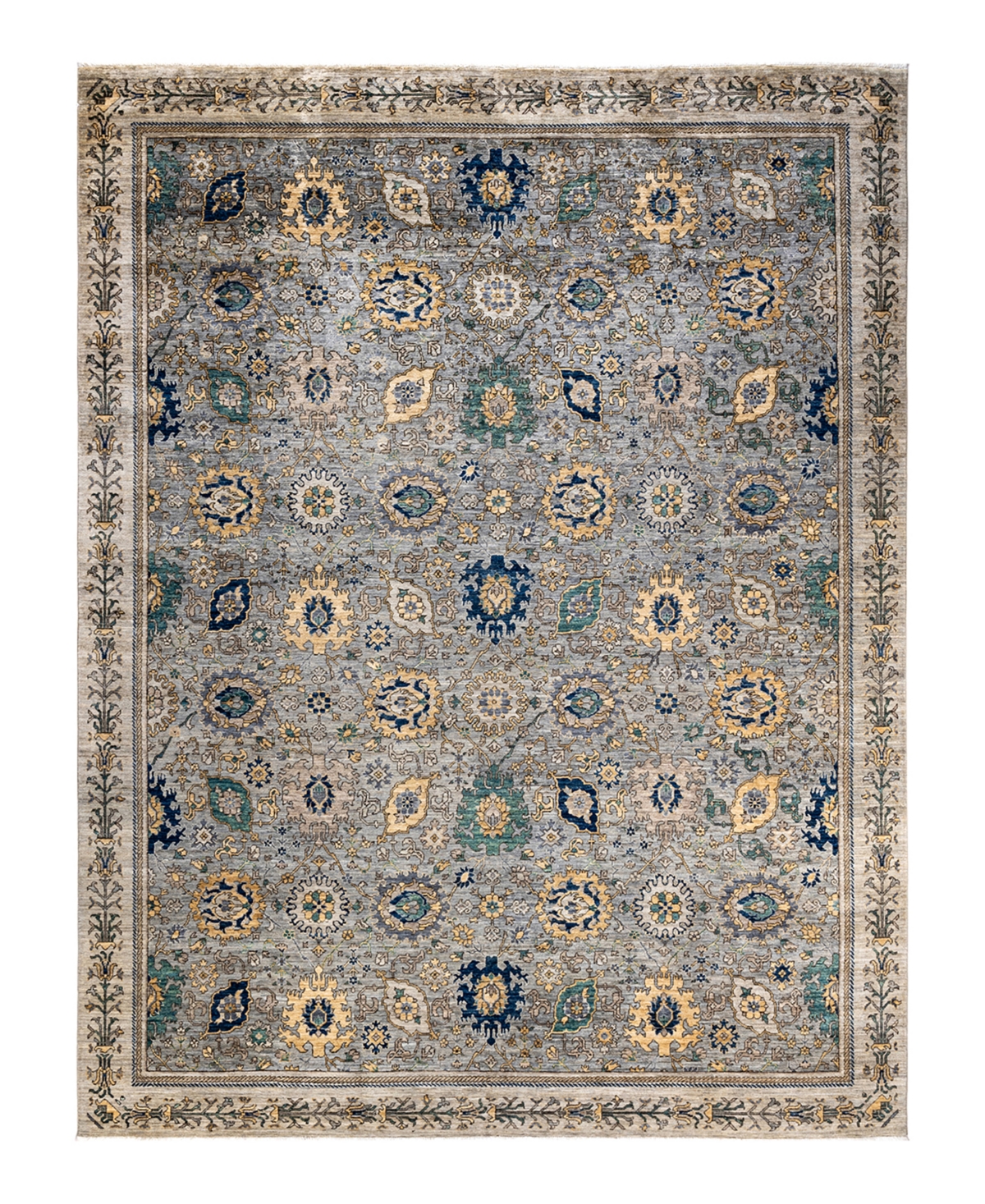 Adorn Hand Woven Rugs Serapi M1982 2'5" X 6'1" Area Rug In Blue