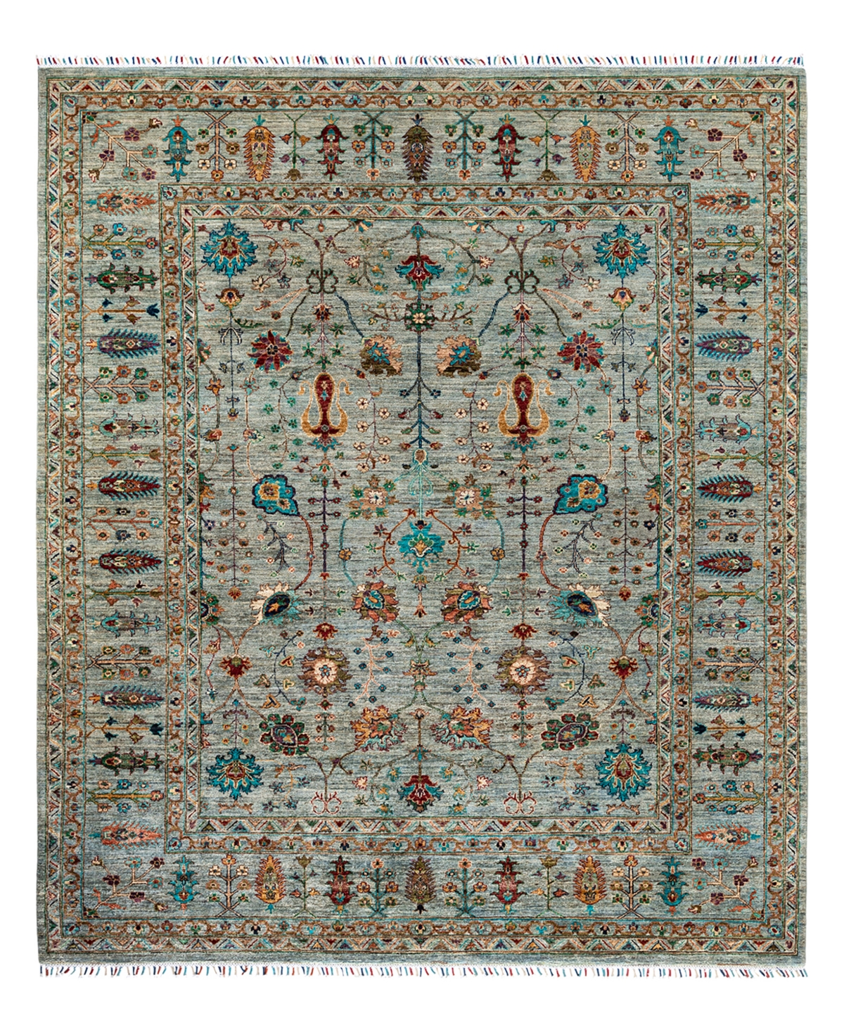 Adorn Hand Woven Rugs Oushak M1982 8'3" X 9'10" Area Rug In Ivory