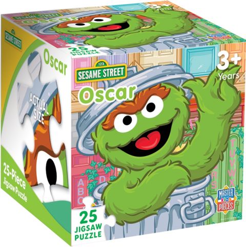 Детский пазл MasterPieces Puzzles Sesame Street Oscar the Grouch Oscar's Day Out 25-Piece Puzzle, Ages 3+