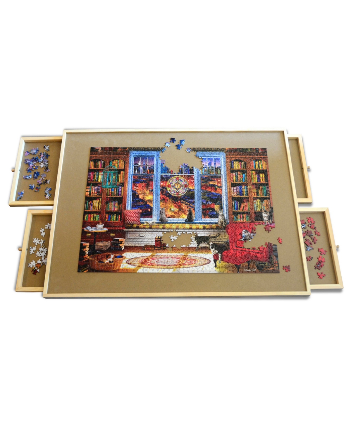 Masterpieces Puzzle Accessories - Wood Jigsaw Puzzle Table - 27"x35"