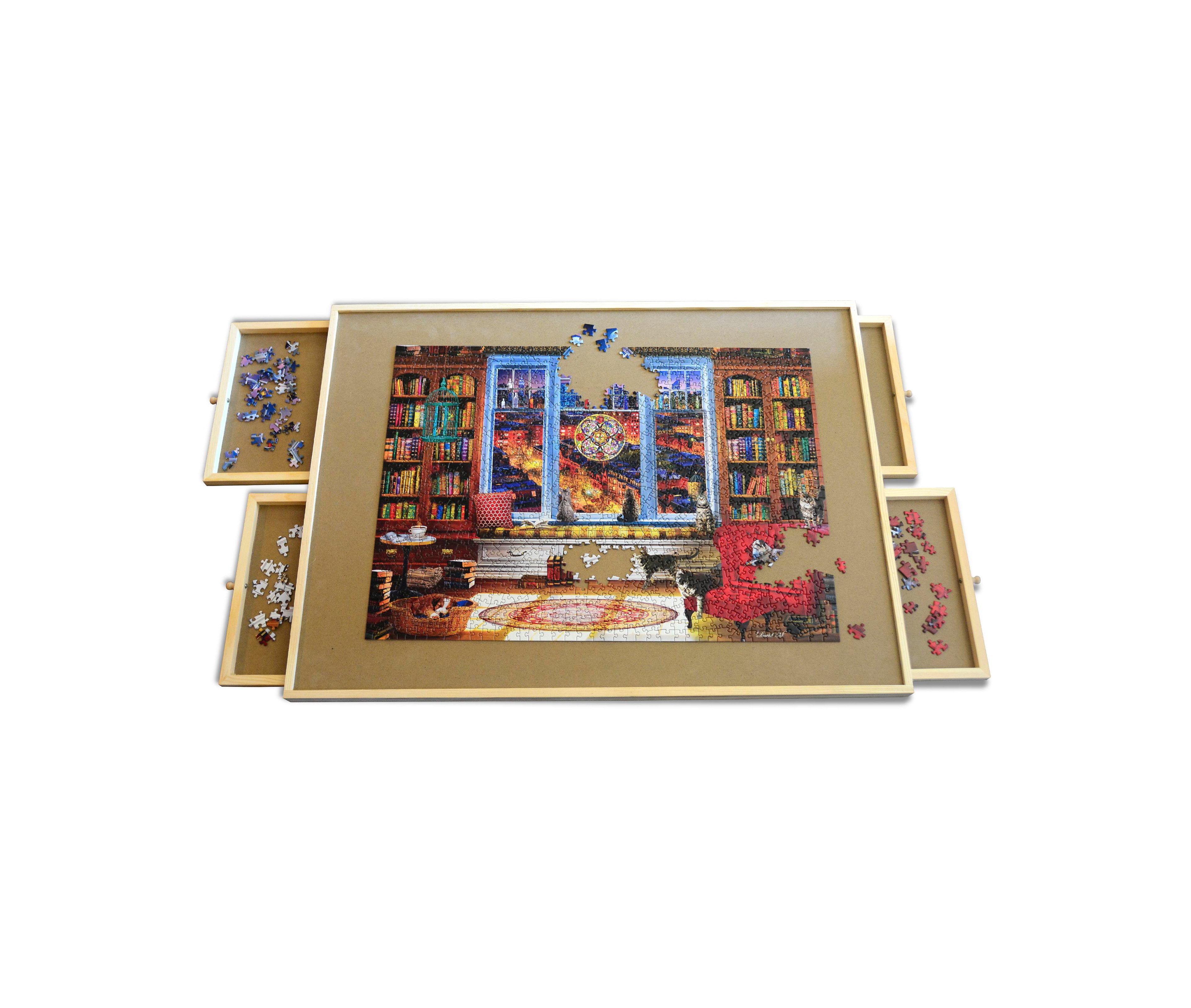 Masterpieces Puzzle Accessories - Wood Jigsaw Puzzle Table - 27"x35"