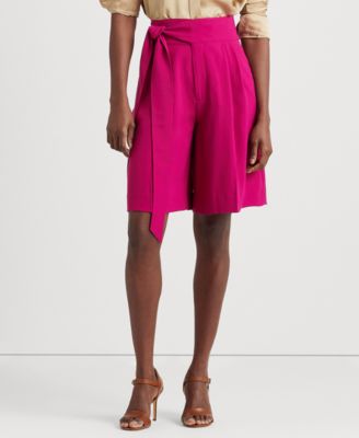 Lauren Ralph Lauren - Women's Pleated Georgette Wide-Leg Shorts