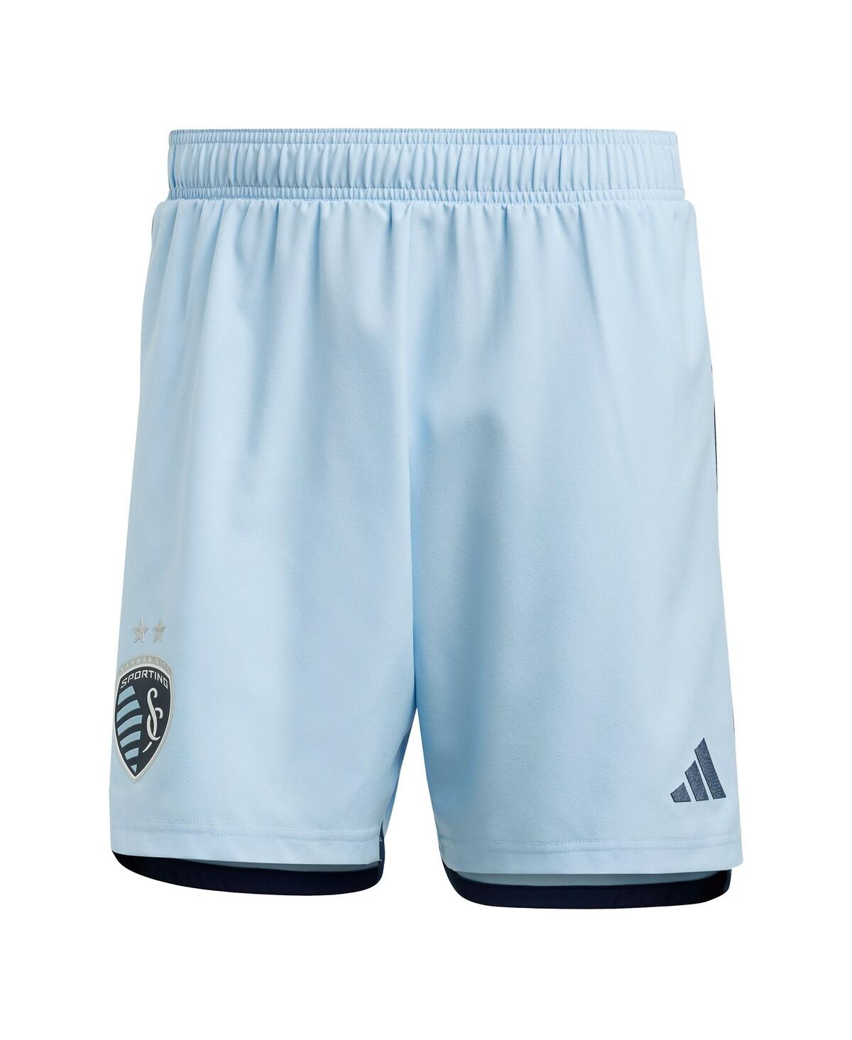 Adidas Originals Men's Adidas Light Blue Sporting Kansas City 2023 Home Aeroready Authentic Shorts