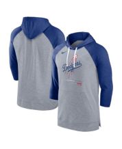 Los Angeles Dodgers Mitchell & Ness Postgame Short Sleeve Pullover Hoodie -  Heather Gray