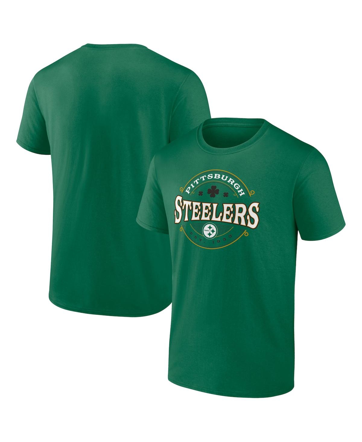 Shop Fanatics Men's  Kelly Green Pittsburgh Steelers Celtic T-shirt