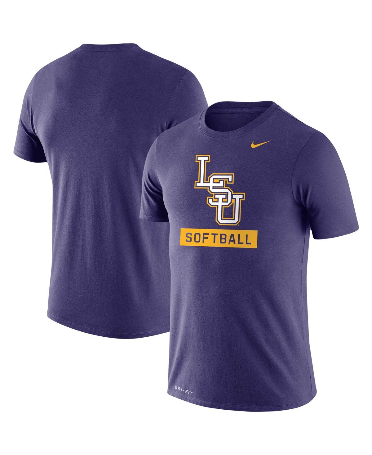 Shop Nike Men's  Purple Lsu Tigers Softball Drop Legend Performance T-shirt