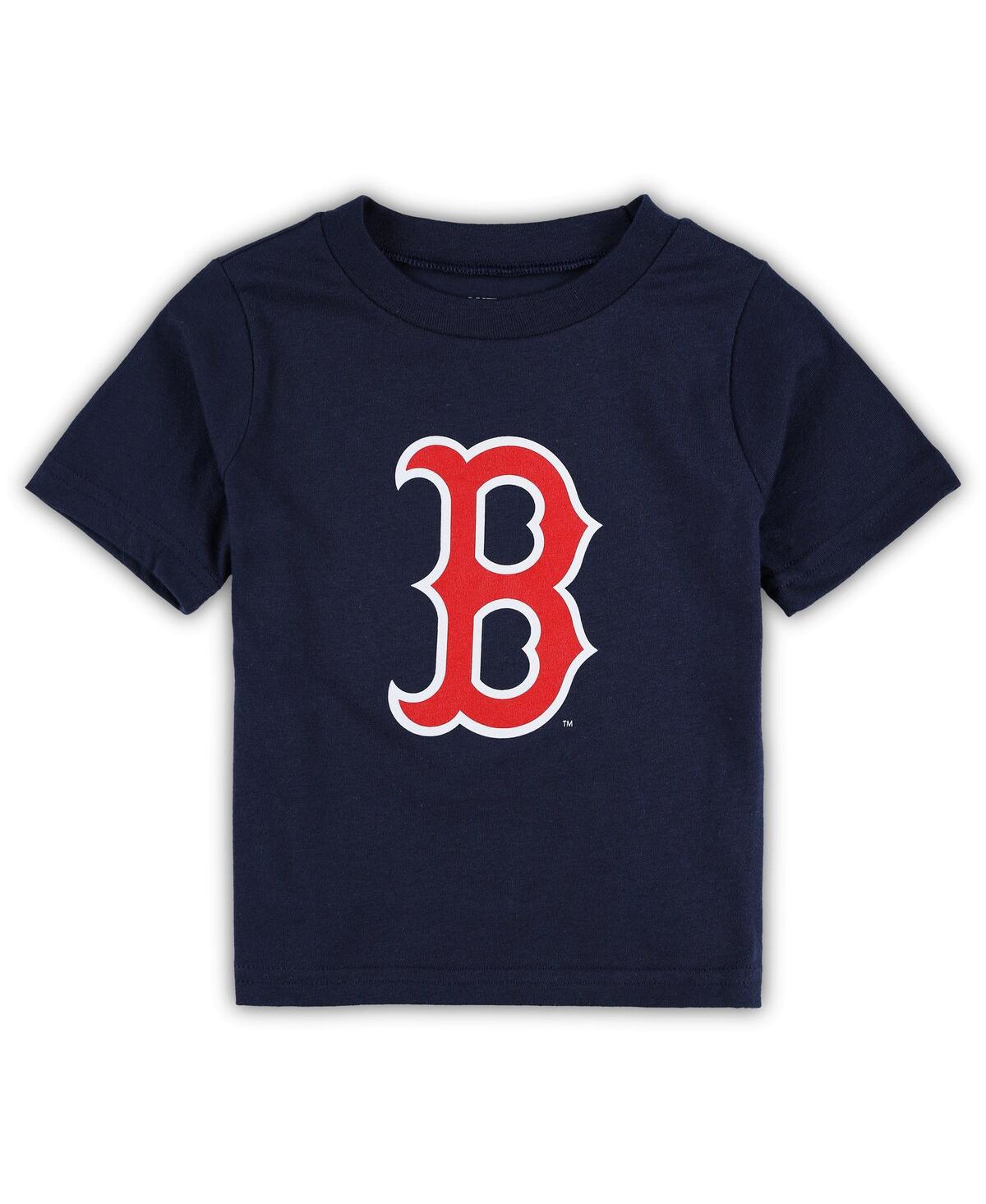Outerstuff Babies' Infant Boys And Girls Navy Boston Red Sox Team Crew Primary Logo T-shirt