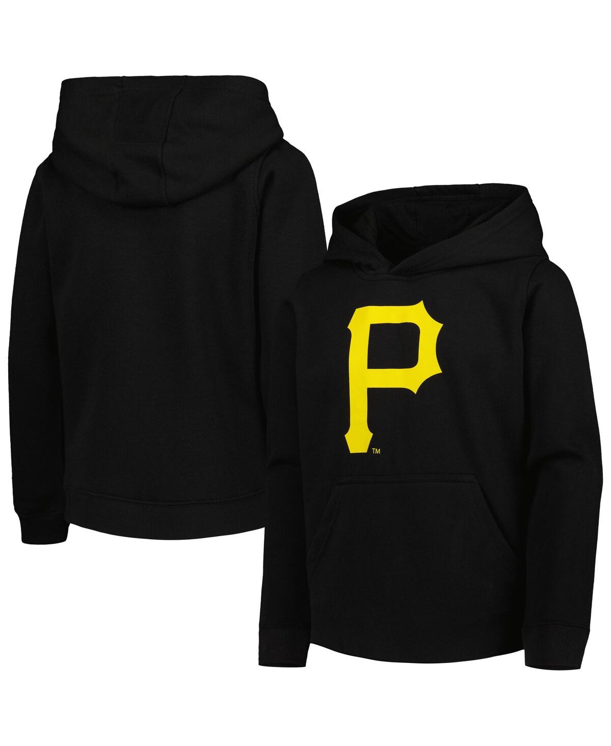 Shop Outerstuff Big Boys And Girls Black Pittsburgh Pirates Team Primary Logo Pullover Hoodie