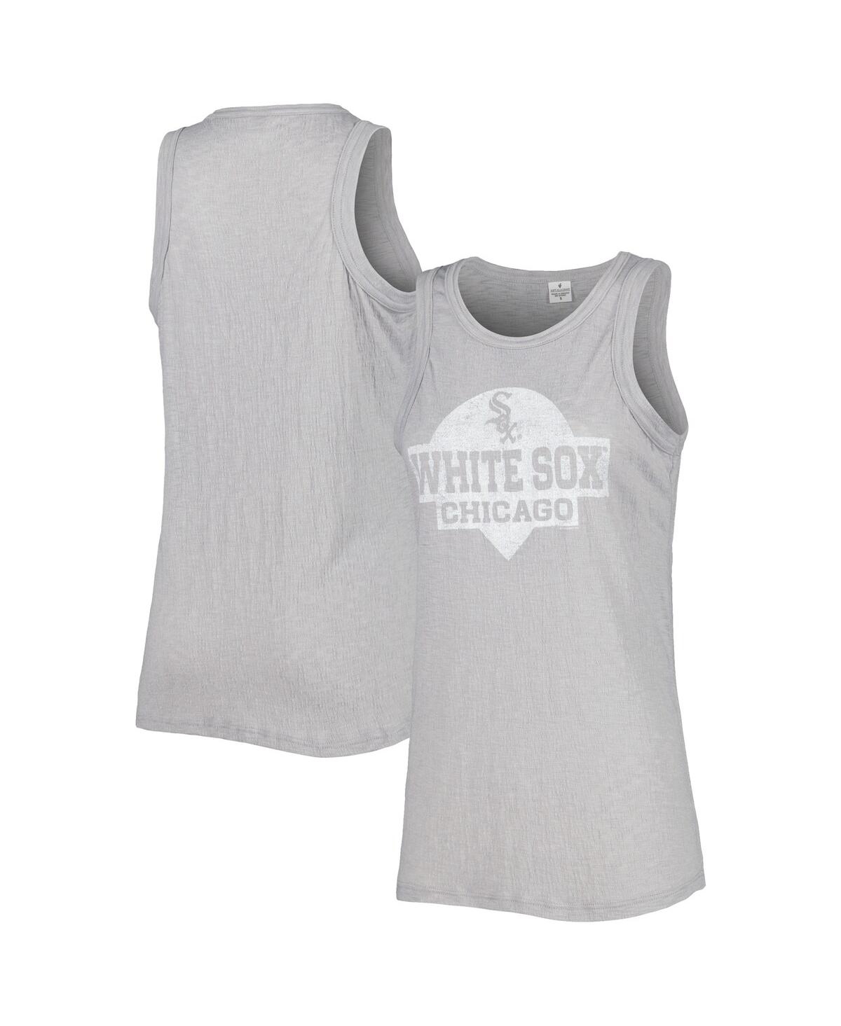Women's Soft As A Grape Gray Chicago White Sox Tri-Blend Tank Top - Gray