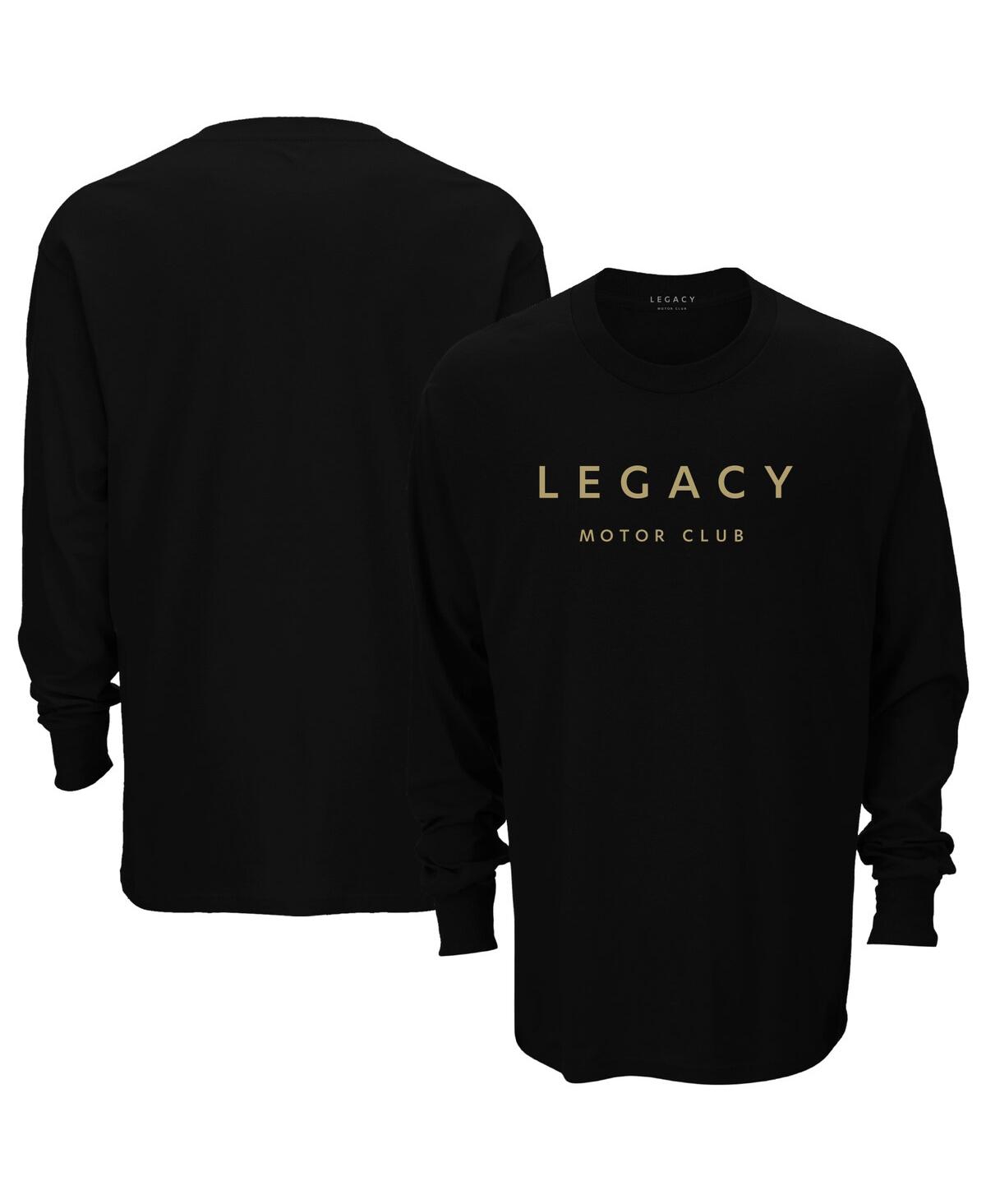 Checkered Flag Sports Men's  Black Legacy Motor Club Team Long Sleeve T-shirt