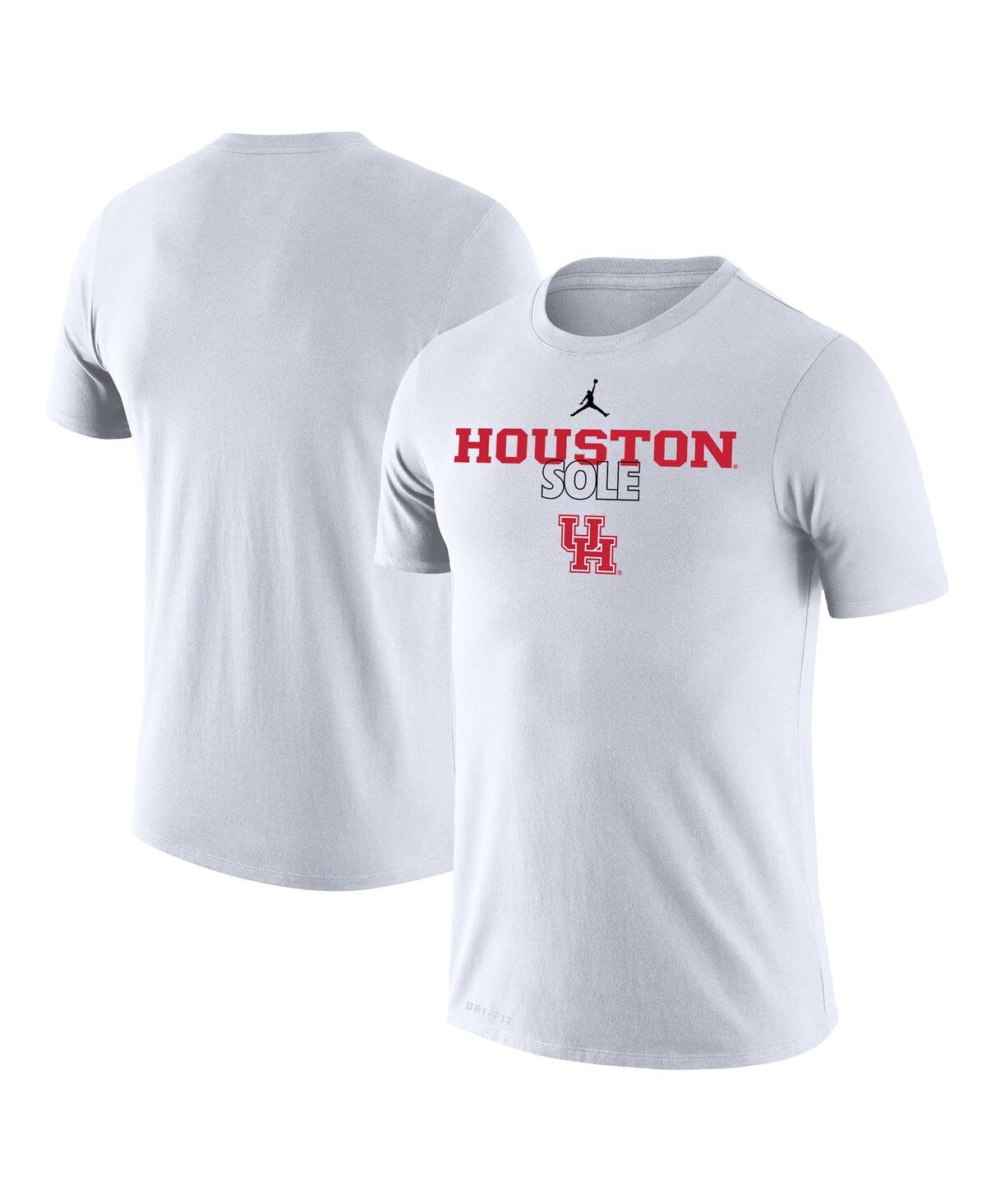Men's Jordan White Houston Cougars On Court Bench T-shirt - White