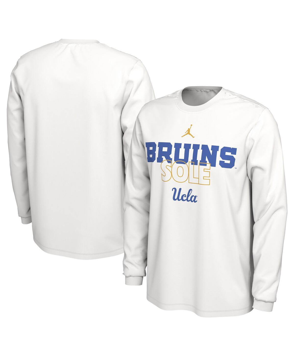 Shop Jordan Men's  White Ucla Bruins On Court Long Sleeve T-shirt