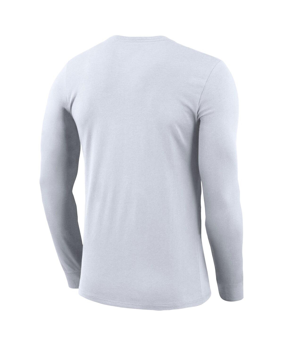 Men's NikeVirginia Tech Hokies On Court Bench Long Sleeve T-shirt - White