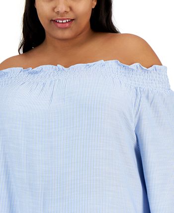 Tommy hilfiger off shoulder top hot sale