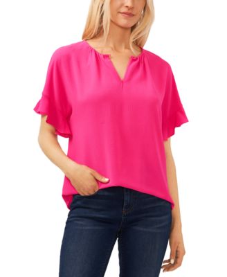 CeCe - Women's Drop-Shoulder Wide Scoop-Neck Top