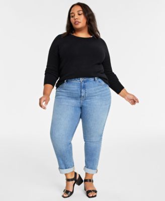 Macy's womens plus jeans best sale