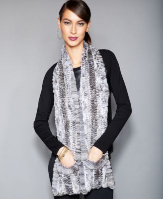 The Fur Vault - Knitted Chinchilla Fur Scarf