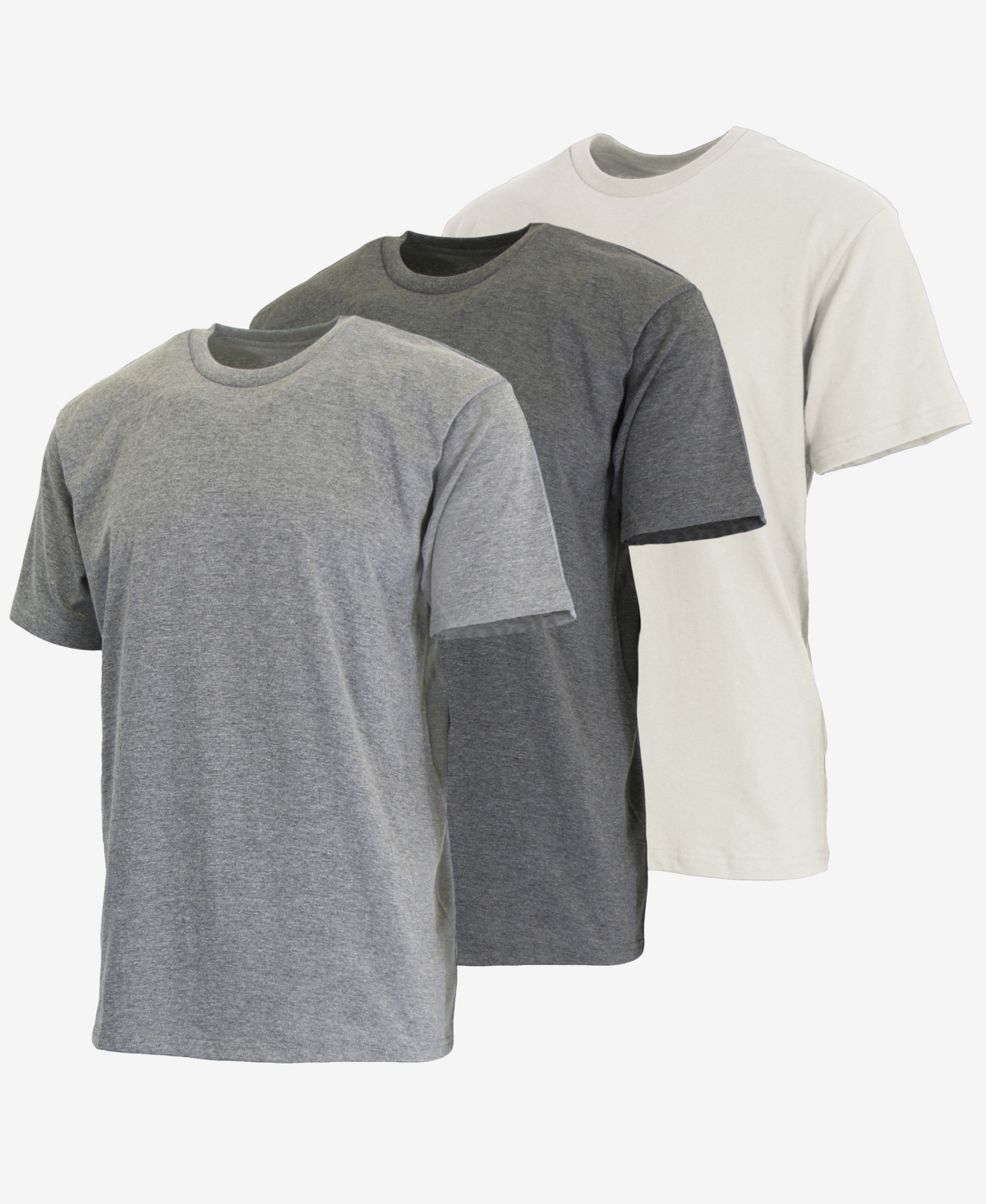Men's Short Sleeve Crew Neck Classic T-shirt, Pack of 3 - Navy, Royal, White