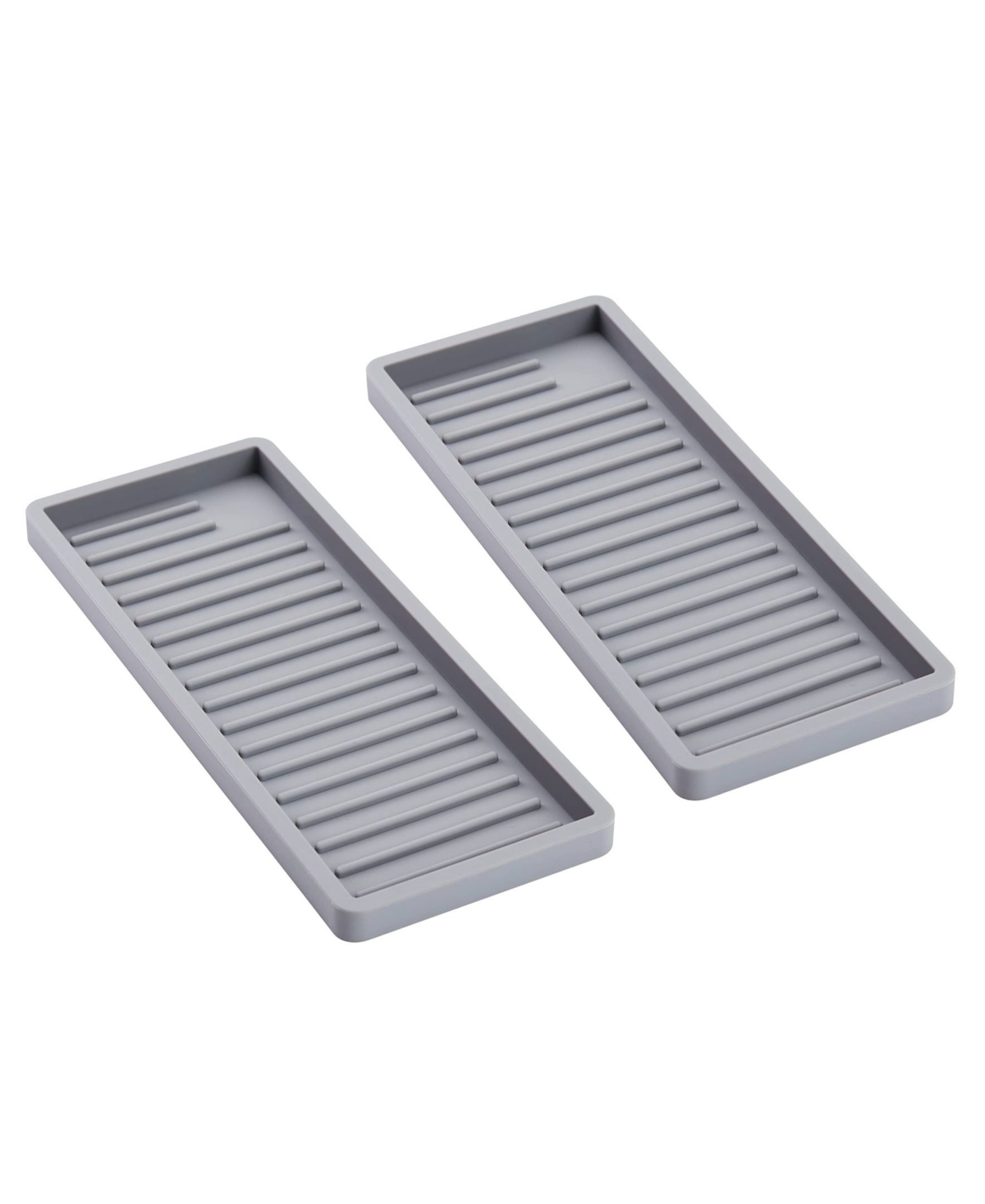 Cheer Collection Silicone Tray, Large, 2 Pack In Gray