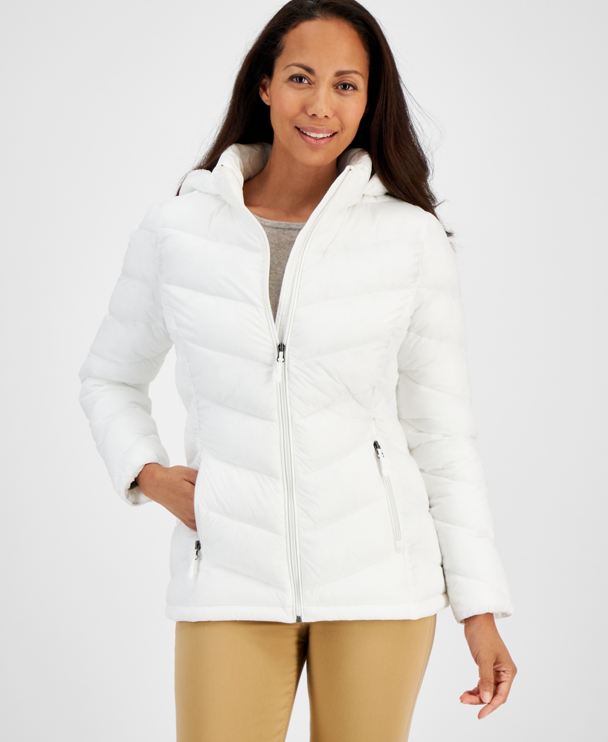 CHARTER CLUB WOMEN'S PACKABLE HOODED PUFFER COAT, CREATED FOR MACY'S 