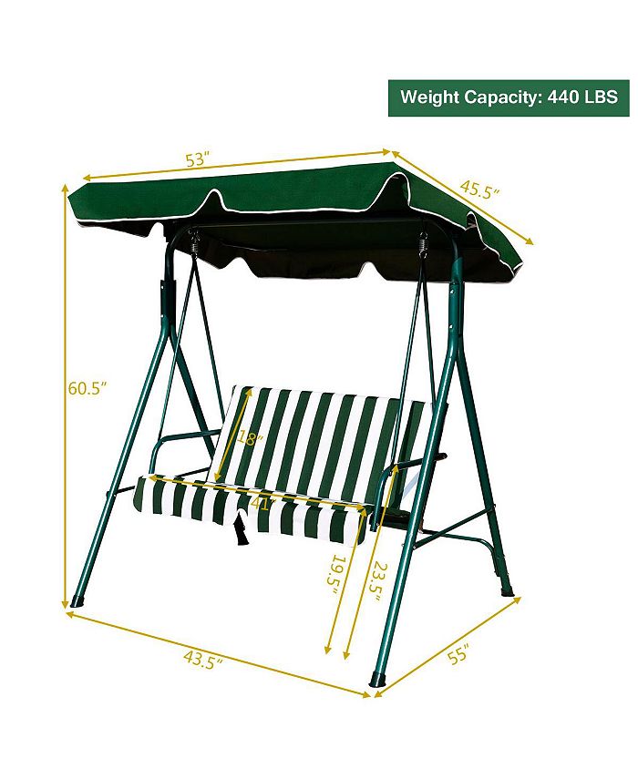 Costway loveseat patio canopy swing clearance