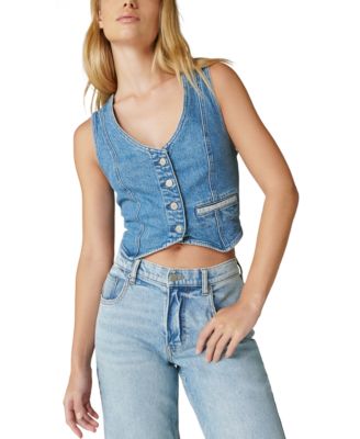 Lucky Brand Women s Lucky Legend Indigo Denim Vest Macy s